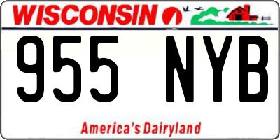 WI license plate 955NYB