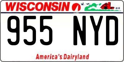 WI license plate 955NYD