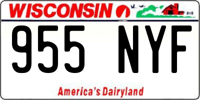 WI license plate 955NYF