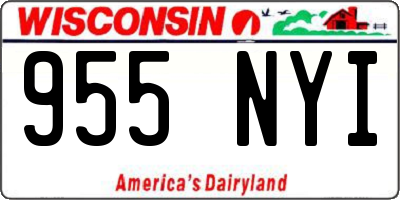 WI license plate 955NYI