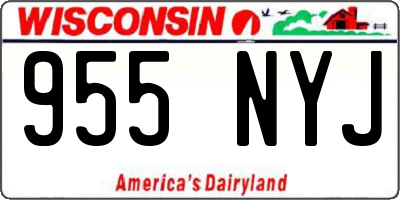 WI license plate 955NYJ