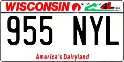 WI license plate 955NYL