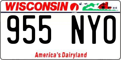 WI license plate 955NYO