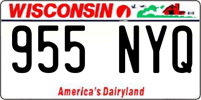 WI license plate 955NYQ