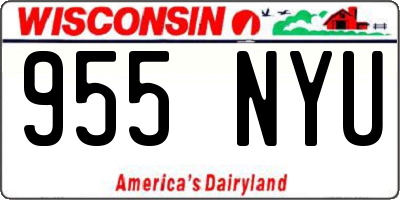 WI license plate 955NYU
