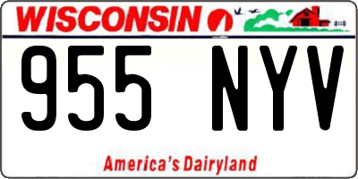 WI license plate 955NYV