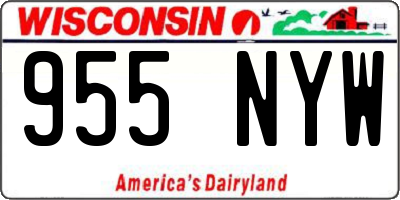 WI license plate 955NYW