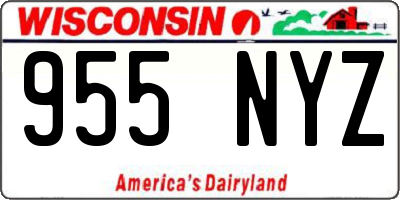 WI license plate 955NYZ