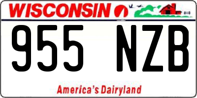 WI license plate 955NZB