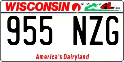 WI license plate 955NZG