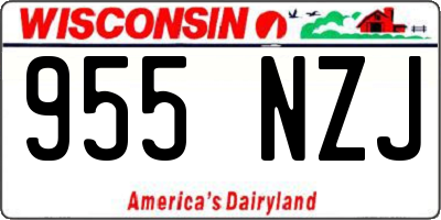 WI license plate 955NZJ