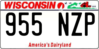 WI license plate 955NZP