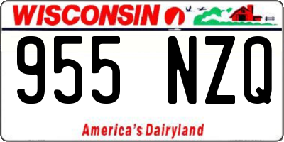 WI license plate 955NZQ
