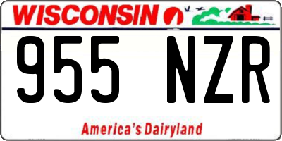 WI license plate 955NZR
