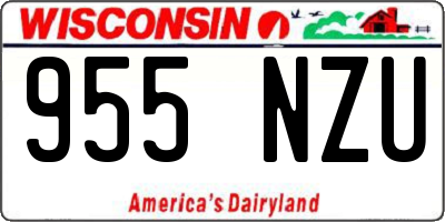 WI license plate 955NZU