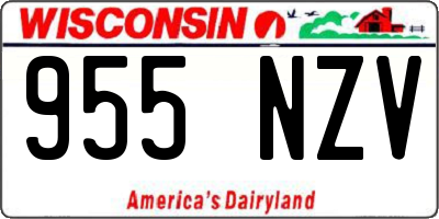 WI license plate 955NZV