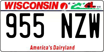WI license plate 955NZW