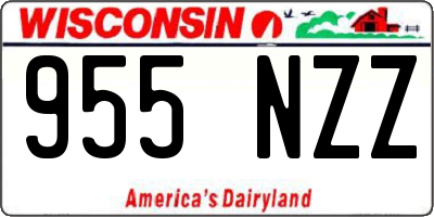 WI license plate 955NZZ