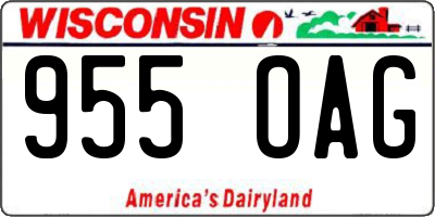 WI license plate 955OAG