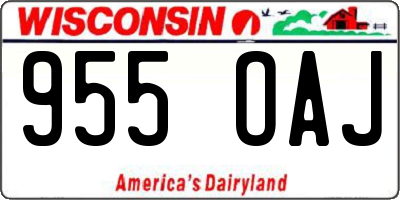 WI license plate 955OAJ