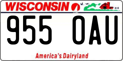 WI license plate 955OAU