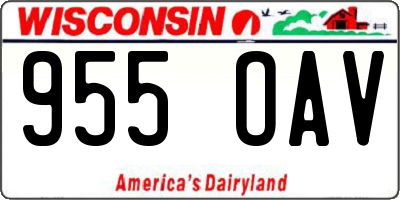 WI license plate 955OAV