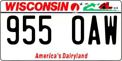 WI license plate 955OAW