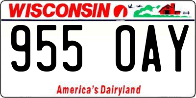 WI license plate 955OAY