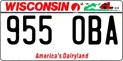 WI license plate 955OBA
