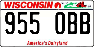 WI license plate 955OBB