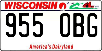 WI license plate 955OBG