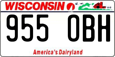 WI license plate 955OBH