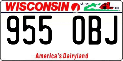 WI license plate 955OBJ