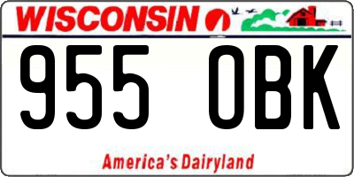 WI license plate 955OBK