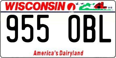 WI license plate 955OBL