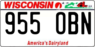 WI license plate 955OBN