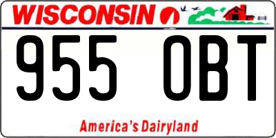 WI license plate 955OBT