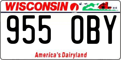 WI license plate 955OBY