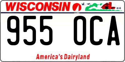 WI license plate 955OCA