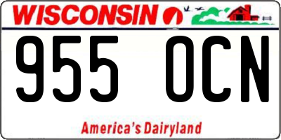 WI license plate 955OCN