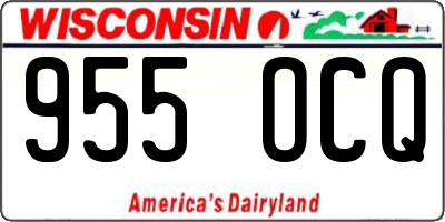 WI license plate 955OCQ