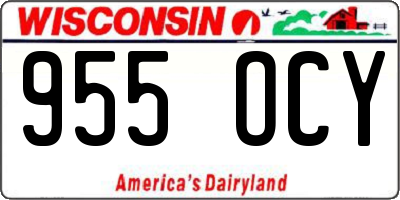 WI license plate 955OCY
