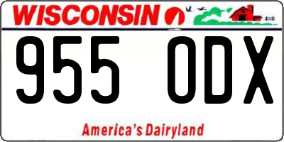 WI license plate 955ODX