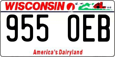 WI license plate 955OEB