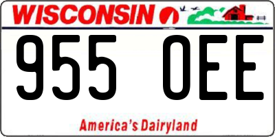 WI license plate 955OEE