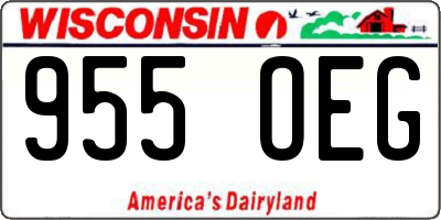 WI license plate 955OEG