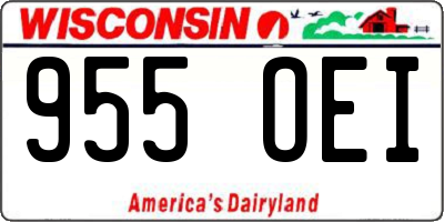 WI license plate 955OEI