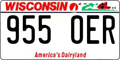 WI license plate 955OER