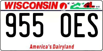 WI license plate 955OES