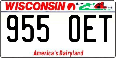 WI license plate 955OET